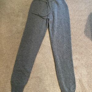 Cozy Gray Cashmere Knit Joggers
